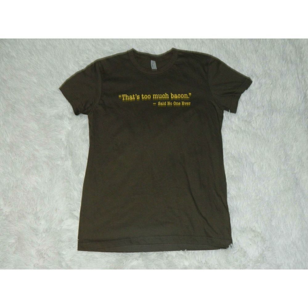 American Apparel T-Shirt Brown Crew Neck Size XL